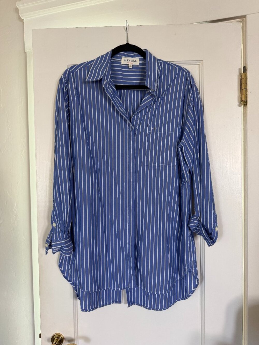 Alex Mill Jane Blue & White Striped Shirt, sz M
